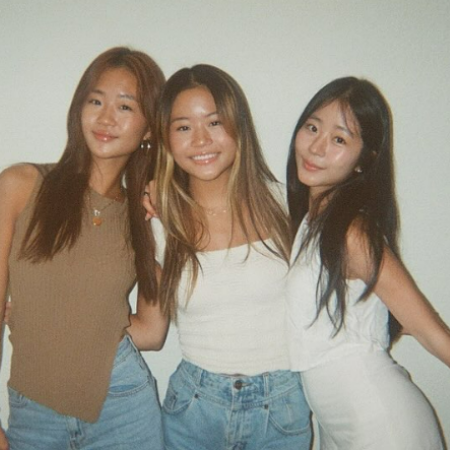 Evelyn Ha with her sisters, Emily Ha and Erica Ha.